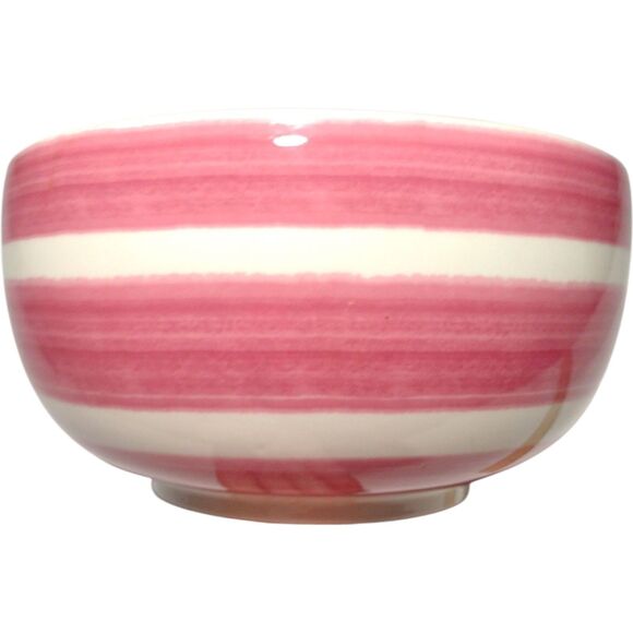 Vintage Ralph Lauren Maritime Stripe Red Serving Bowl Large Ceramic 11" Retired - Picture 1 of 10